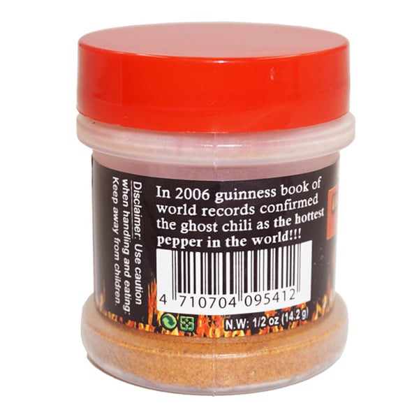 Ghost Chili Pepper Powder in a Jar - right