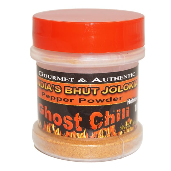 Smoked Ghost Pepper Powder in a Jar