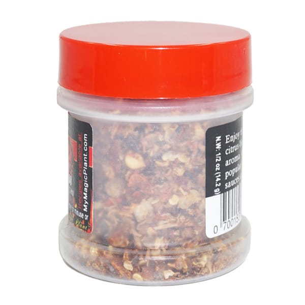 Habanero chili Flakes in a Jar - back